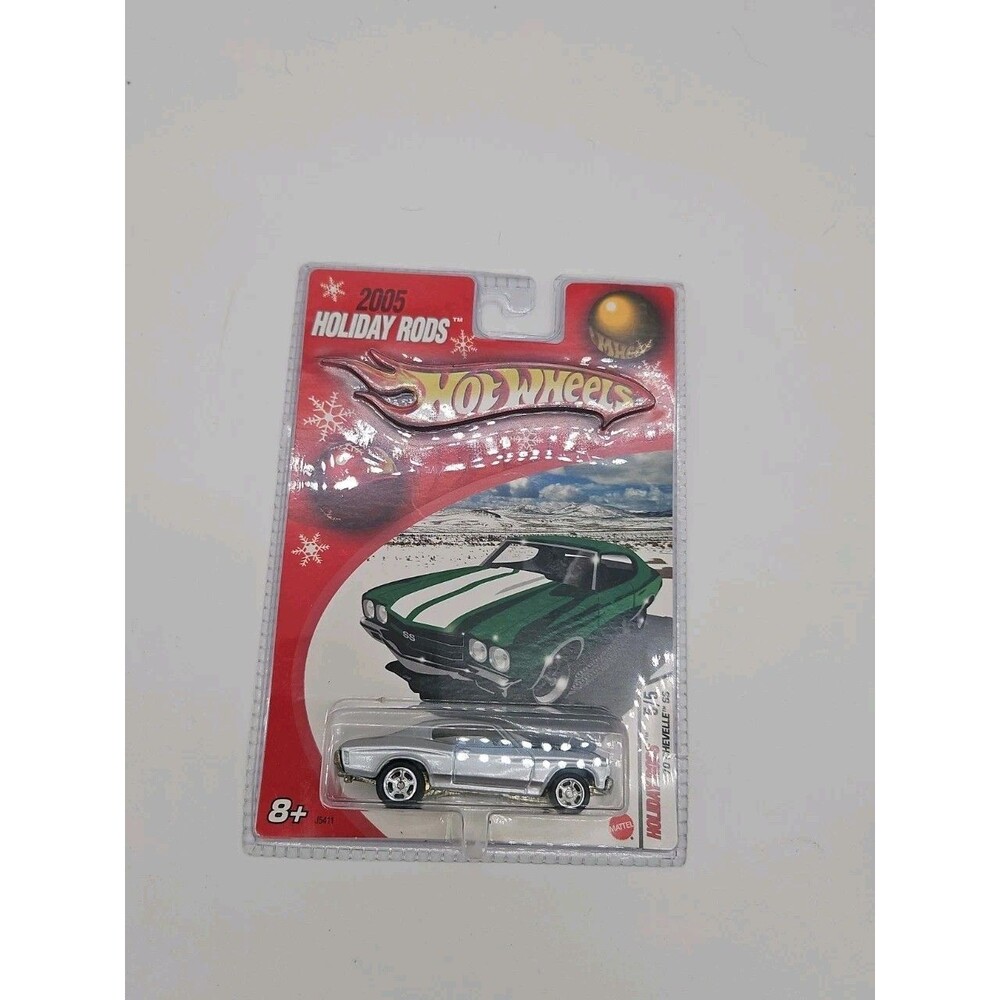 Hot Wheels 70 Chevelle SS - 2005 Holiday Rods Silver. New In Box. Christmas.